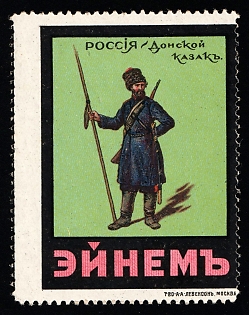 Russia, Don Cossack. Einem, Advertisement, Russian Empire Cinderella