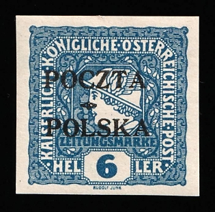 1919 6h Lesser Poland, 'Poczta Polska' Overprint, Certificate