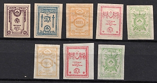 1919 North-West Army (OKSA), Russia, Civil War, Complete Set, Ordinary and Thin Paper