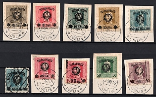 1918-19 Southern Poland, Austro-Hungarian Occupation, First Day Cancellation, FDC, 'Poczta Polska' Overprint, Complete Set, Certificate