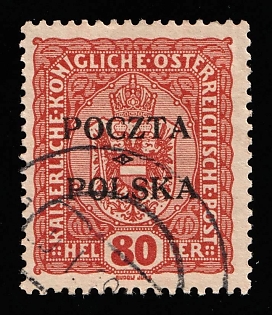 1919 80h Lesser Poland, 'Poczta Polska' Overprint, Certificate