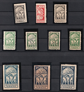All-Russian Central Executive Committee for Children, Collection of Types, Overprints, Varieties, Soviet Russia Charity Cinderellas, Extremely Rare
