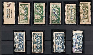 All-Russian Central Executive Committee for Children, Collection of Types, Overprints, Varieties, Soviet Russia Charity Cinderellas, Extremely Rare