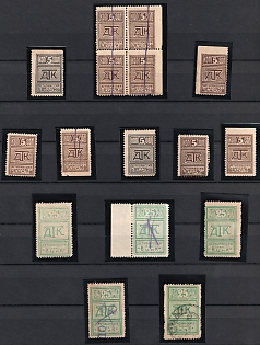 All-Russian Central Executive Committee for Children, Collection of Types, Overprints, Varieties, Soviet Russia Charity Cinderellas, Extremely Rare