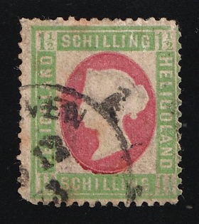 1873 1/2S Heligoland, German States, Germany, Signed by L. Mangelhalft, Cuxhaven Postmark