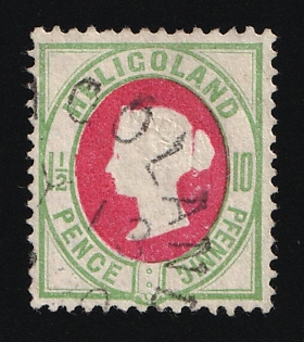 1889 1 1/2P/10Pf Heligoland, German States, Germany, Signed by Thier