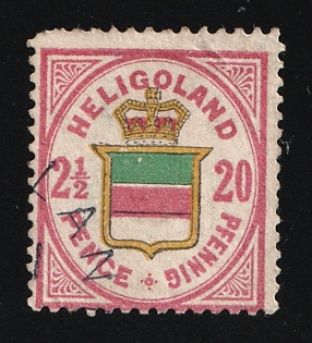 1876 2 1/2P/20Pf Heligoland, German States, Germany