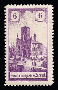 1918 6h Zarki Local Issue, Poland, 2nd Issue, Signed