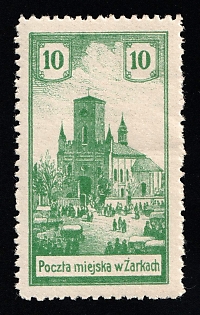1918 10h Zarki Local Issue, Poland, 2nd Issue, Signed