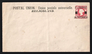 1879 2 1/2P-20Pf - 5Pf Heligoland, German States, Germany, Postal Stationery Cover, Type I