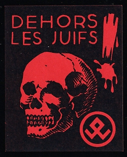 1920-45 'Jews, go away', Nazi Germany, Third Reich Anti-Jewish Propaganda, Anti-Semitic Label