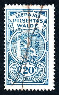 1923 20c Liepaja, Latvia, Local Fee