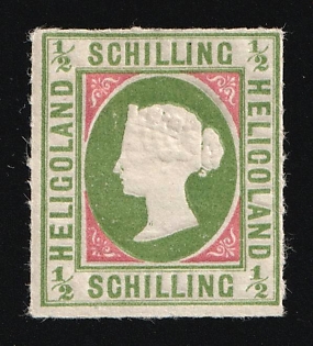 1891-95 1/2S Heligoland, German States, Germany, Hamburg Reprint, Signed by Nagel