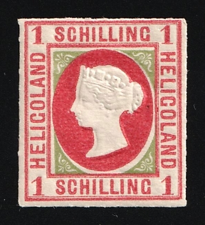 1891-95 1S Heligoland, German States, Germany, Hamburg Reprint