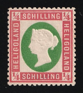 1888 1/4S Heligoland, German States, Germany, Leipzig Reprint