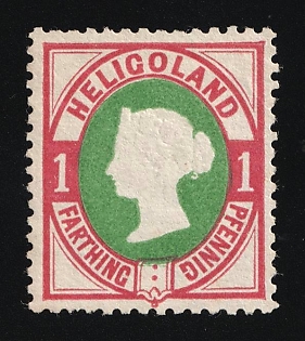 1888 1F/1Pf Heligoland, German States, Germany, Leipzig Reprint