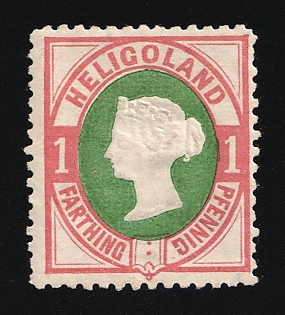 1891-95 1F/1Pf Heligoland, German States, Germany, Hamburg Reprint