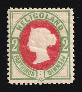 1888 2F/2Pf Heligoland, German States, Germany, Leipzig Reprint