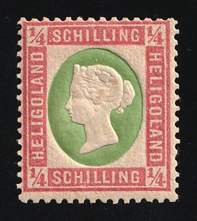 1873 1/4S Heligoland, German States, Germany, Signed by Schr