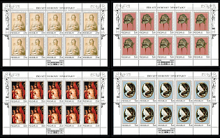 2002 150th Anniversary of the Opening of the New Hermitage in St. Petersburg, Russian Federation, Russia, Complete Sheets, Complete Set