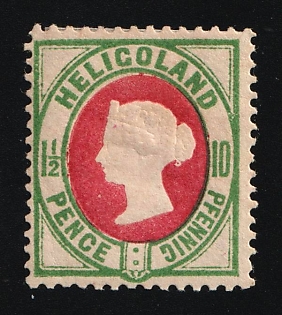 1875 1 1/2P/10Pf Heligoland, German States, Germany, Signed by Dr. Pirl