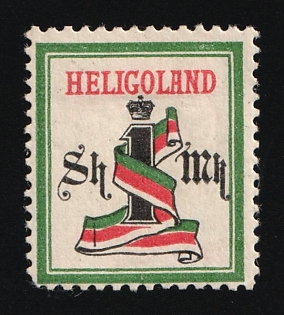 1890 1Sh/1M Heligoland, German States, Germany, Unissued, Signed by Mehr Fach