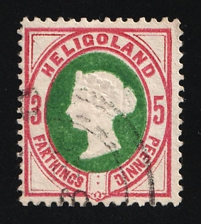 1875 3F/5Pf Heligoland, German States, Germany, Signed by Schulz