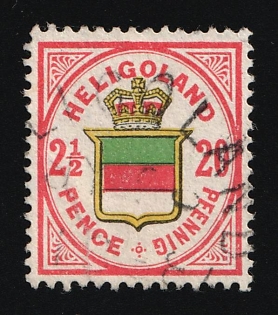 1888 2 1/2P/20Pf Heligoland, German States, Germany