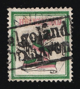 1879 1Sh/1M Heligoland, German States, Germany, Signed by Schulz