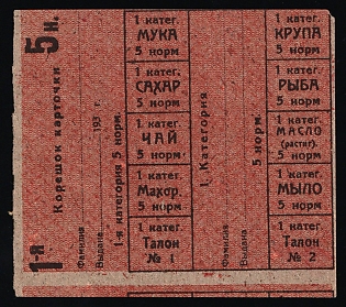 Card Stub, Credit Revenue, Soviet Russia