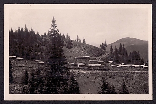 1932 (12 Dec) Ukraine Related Picture, Postcard from Yasinia (Ukraine) to Jicin (Czech), franked with 50h, with Triangular Violet Handstamp