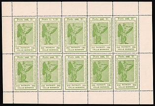 1945 Bormida Valley, Italy, Underground Issue, Sheet
