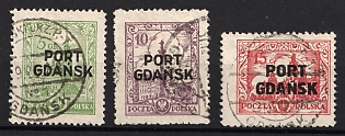 1926 Port Gdansk, Danzig Gdansk, Germany, Complete Set, Certificate