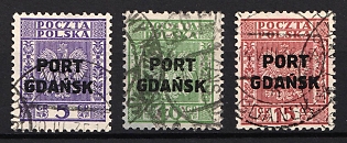 1934 Port Gdansk, Danzig Gdansk, Germany, Complete Set, Certificate