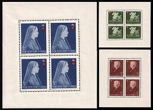 1942 Hungary, Perforate, Imperforate, Souvenir Sheets, Complete Sets