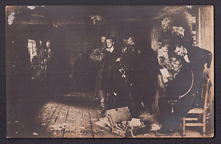 1907 (30 Jul) 'Il'ya Repin The Arrest of a Propagandist', Russian Empire, Russia Uncommon Picture Postcard to New-York (United States) by Railway Wagon franked with 3k