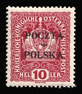 1919 6h Lesser Poland, 'Poczta Polska' Overprint