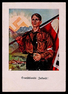 1933 'Germany's Future!',Third Reich Nazi Propaganda Postcard