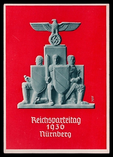 1937 'Reich Party Congress 6-13. September', German Eagle, Third Reich Nazi Propaganda Postcard
