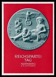 1939 'Reich Party Congress Nurnberg 2-11. September', German Eagle, Third Reich Nazi Propaganda Postcard
