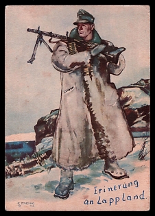 1933-1945 'Remembrance of Lapland', Army Military, Third Reich Nazi Propaganda Postcard