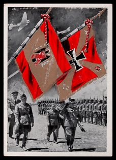 1939 'Military Parade', Army Military, Third Reich Nazi Propaganda Postcard