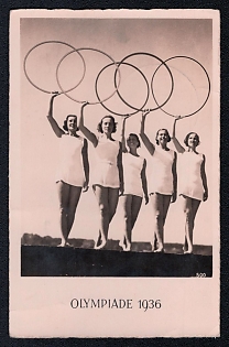 1936 'Olympics', Olympic Games of 1936, Third Reich Nazi Propaganda Postcard