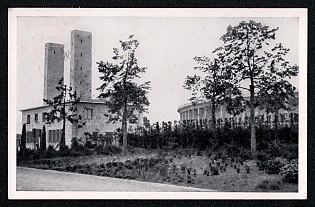 1936 'Relchssportfeid.. East Gate with a View of the Deutsche Kampfbahn. Official Olympic Postcard for the Benefit of the Olympic Fund Reichssportverlag, Berlin Sw 68', Olympic Games of 1936, Third Reich Nazi Propaganda Postcard