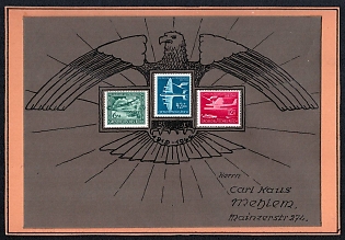 1933-1945 'German Military Cover', Rare Propaganda Private Cover on Cardboard, Third Reich Nazi Cover