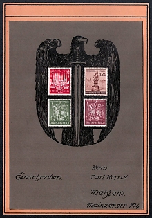 1933-1945 'German Military Cover', Rare Propaganda Private Cover on Cardboard, Third Reich Nazi Cover