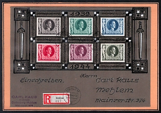 1944 'German Military Cover', Rare Propaganda Private Cover on Cardboard, Third Reich Nazi Cover