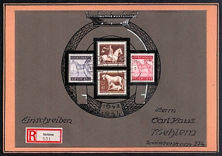 1933-1945 'German Military Cover', Rare Propaganda Private Cover on Cardboard, Third Reich Nazi Cover