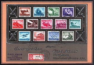 1944 'German Military Cover', Rare Propaganda Private Cover on Cardboard, Third Reich Nazi Cover