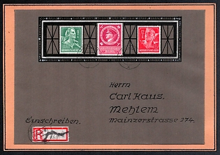 1944 'German Military Cover', Rare Propaganda Private Cover on Cardboard, Third Reich Nazi Cover